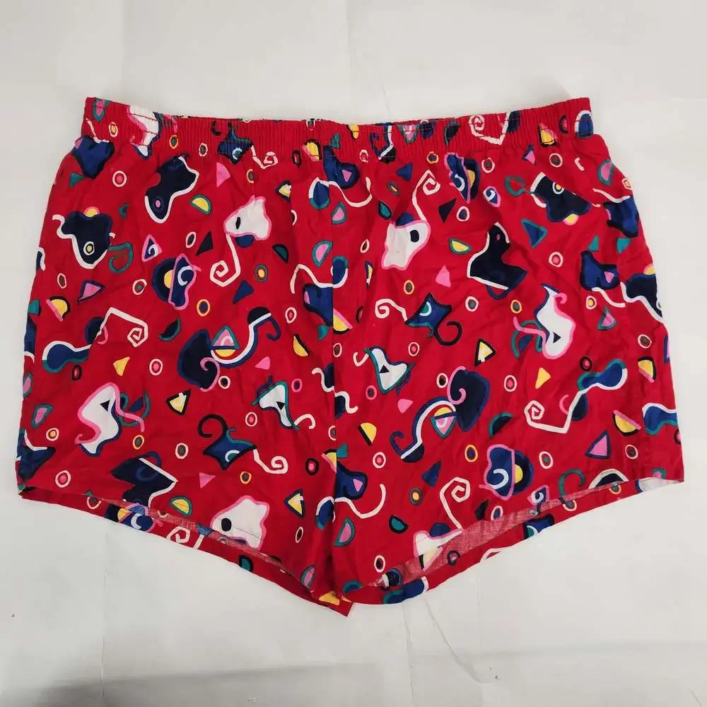 Vintage 90s Graphic Swim Shorts Mens XL Colorful Beachwear‎ Retro Confetti